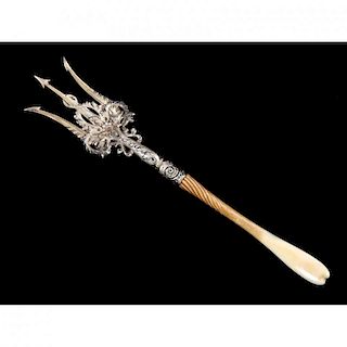 Whiting "Ivory" Sterling Silver Serving Trident 