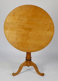 American Maple Tilt Top Tea Table, 18th Century