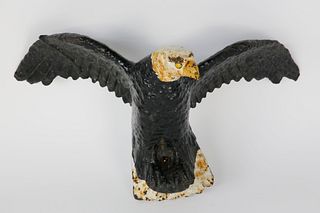Cast Iron Painted American Bald Eagle Finial