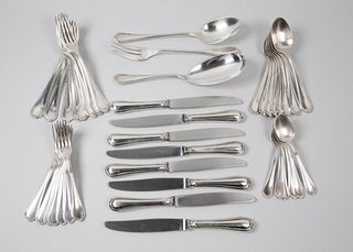 Christofle France Spatours Silver Plated Flatware Service for Eight