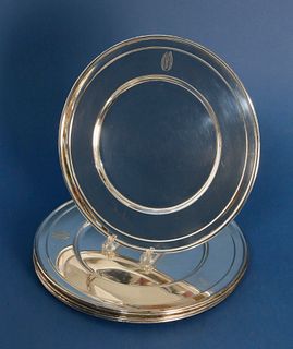 Seven Gorham Sterling Silver Serving Plates