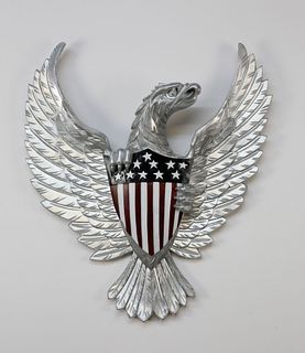 Federal Style Silver Gilt Carved Eagle