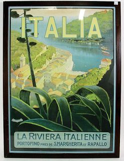 FRAMED REPRODUCTION VINTAGE ITALIA POSTER