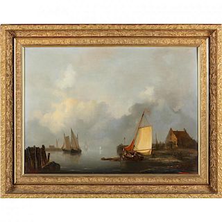 Christiaan Driebholz (Dutch, 1799-1874), Harbor View