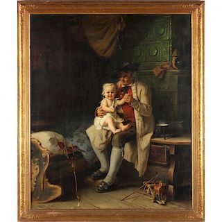 August Müller (German, 1836-1885), Doting Grandfather 