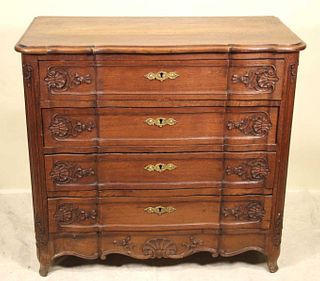 ANTIQUE OAK COUNTRY FRENCH FOUR DRAWER CHEST