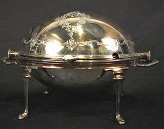 SILVER PLATED DOMED SERVING DISH