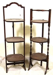 PAIR OF 19th CENTURY FOLDING CAKE STANDS