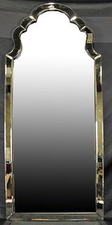 ARCHED LUNEL BEVELED GLASS MIRROR