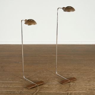 Cedric Hartman, pair bronze 7CO floor lamps