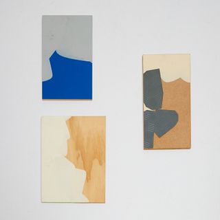 George Negroponte, mixed media triptych, 2009