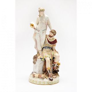 A Berlin (KPM) Polychrome Classical Figurine  