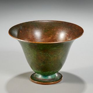 Marie Zimmermann, patinated copper vase