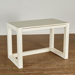 Kelly Wearstler, white lacquered two drawer desk