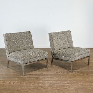 Florence Knoll, pair slipper lounge chairs