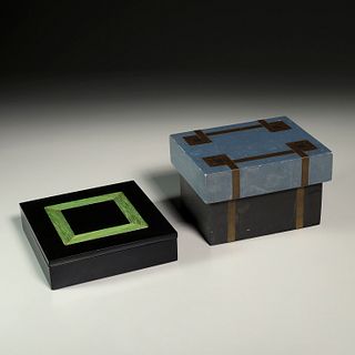 Tommaso Barbi, Karl Springer, (2) lidded boxes