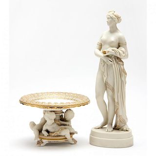 Two Examples of Decorative English Parian Ware 
