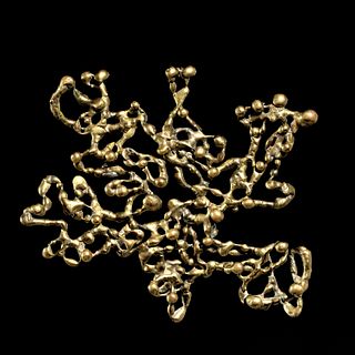 Ibram Lassaw (attrib.), gilt bronze pendant
