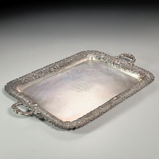 Hamilton & Diesinger repousse sterling silver tray