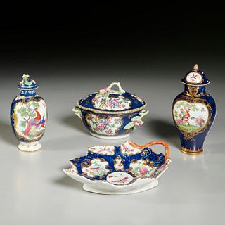 First Period Worcester porcelains group