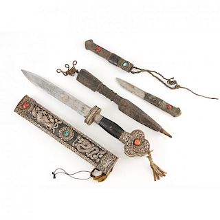 Three Classic Tibetan Blade Weapons 