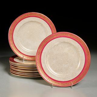 Cauldon for Tiffany & Co. gilt porcelain plates