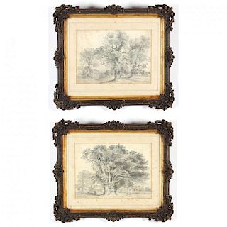 Two 19th Century British Landscape Drawings 