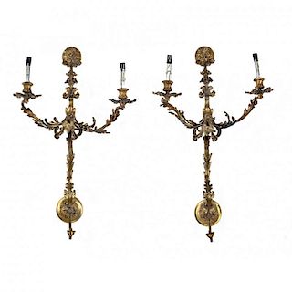 Pair of Rococo Style Wall Appliques 