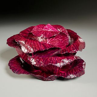 Large Papier Mache model of a red cabbage