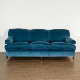 George Smith velvet upholstered sofa