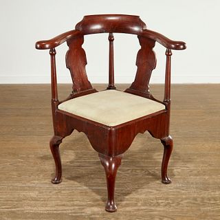 Georgian mahogany corner chair