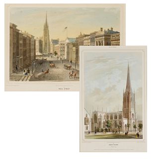 Augustus Kollner, (2) tinted lithographs, 1850