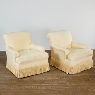 Pair Jules Rist custom lounge chairs