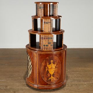 George III stacked cylinder revolving bookcase