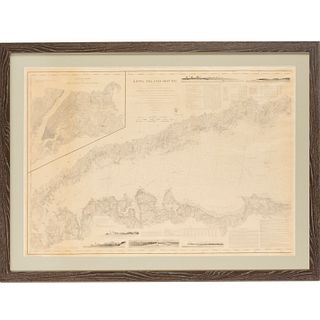 Long Island Sound, 1855 navigation map