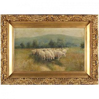 Flora Thomas McCaig (Am. 1856-1933), Sheep in Field 