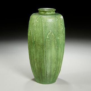 Grueby art pottery vase by Wilhemina Post