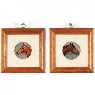William H. Willoughby (English, 19th century), Pair of Racehorse Portraits 