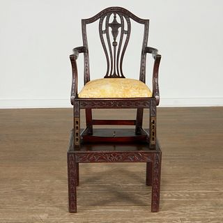 George III carved mahogany child's highchair