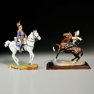(2) Napoleonic equestrian figures, incl. Sutty