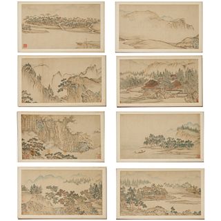 Mark of Kuncan (Shiqi), (8) ink landscapes
