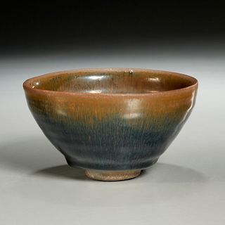 Chinese Jian ware "hares fur" glazed bowl
