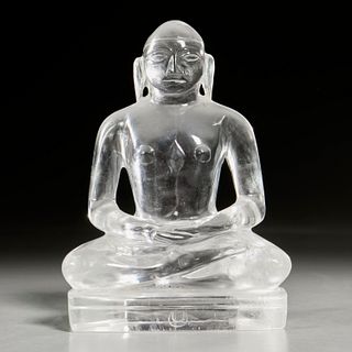 Chinese carved rock crystal figure of Buddha