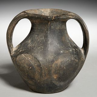 Early Chinese gray earthenware amphora