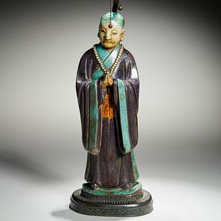 Chinese Ming era Fahua tilework figure