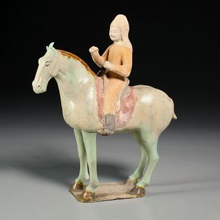 Tang glazed terracotta horseman, TL tested