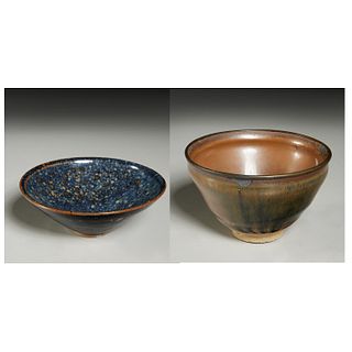 (2) Chinese Song style pottery bowls