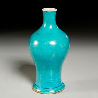 Chinese turquoise glazed baluster vase