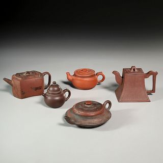 Chinese School, (5)  Yixing stoneware teapots