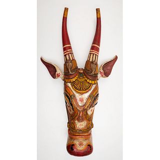 Monumental South Indian carved Nandi head